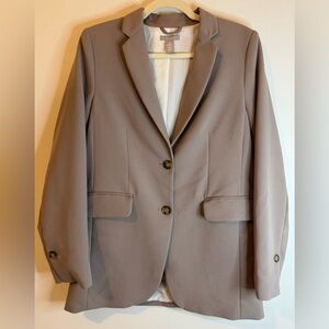 H&M Women’s Single-Breasted Taupe Classic Blazer Size S